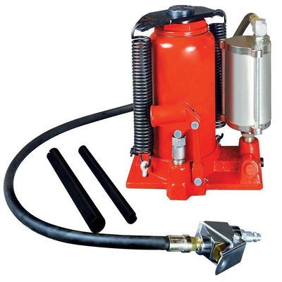 Rote 20 Ton Pneumatic Hydraulic Bottle Jack mit Ram Saddle